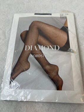 Nordstrom Diamond Vintage Nylons Black Plus Size 20 81458 Diamond Control Top